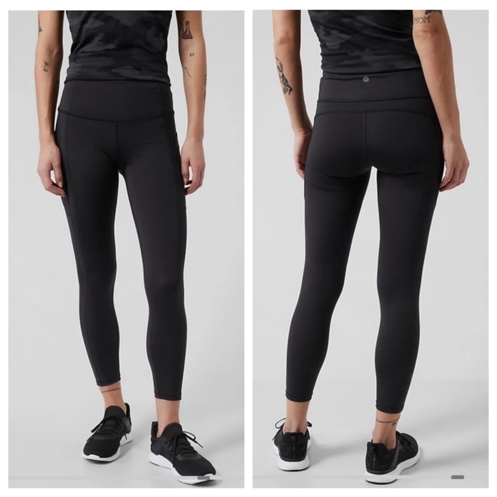 Athleta Ultimate Stash II 7/8 Tights Black Leggings Pockets